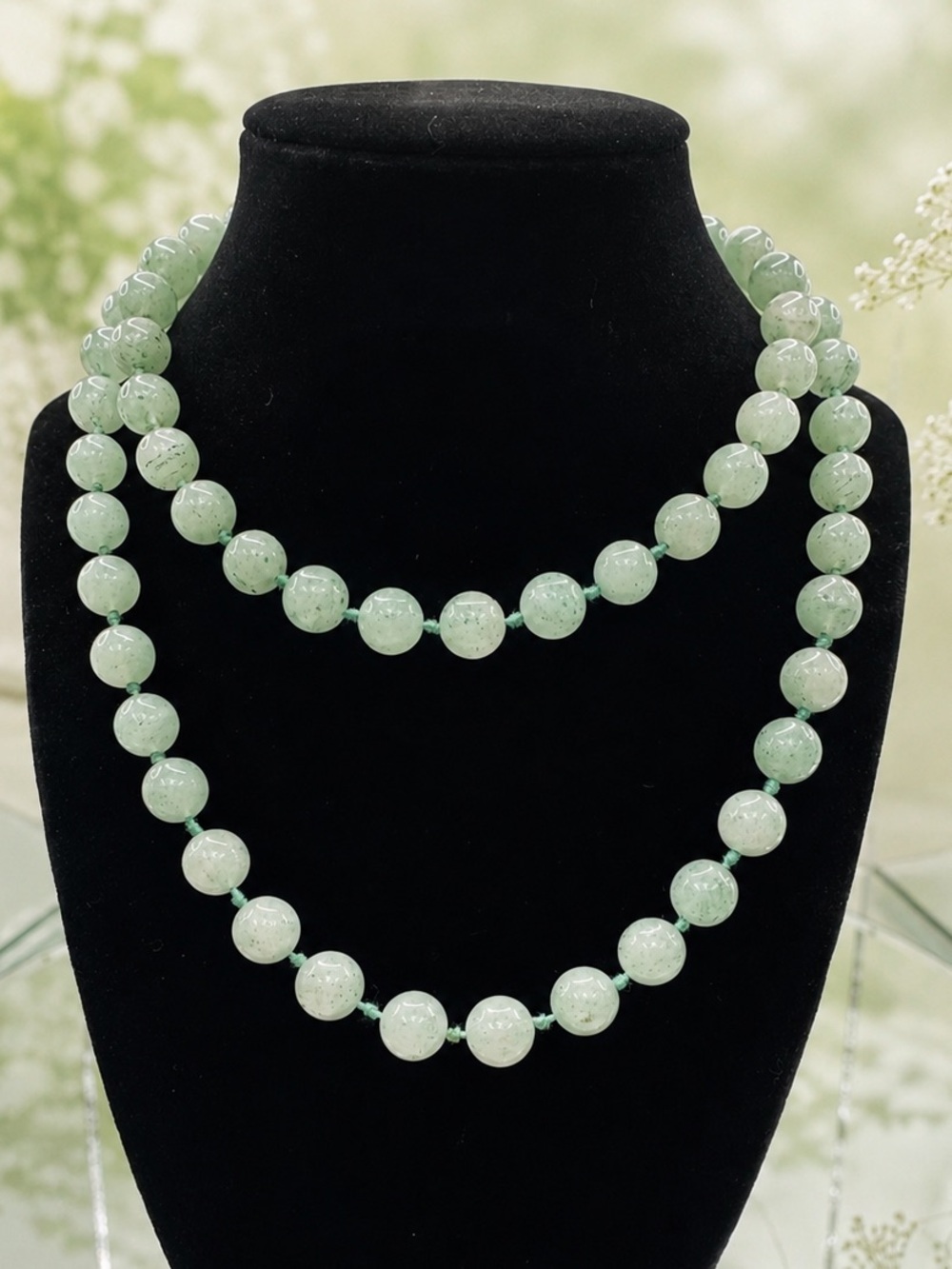 Aventurine Hand Knotted Beaded Necklace